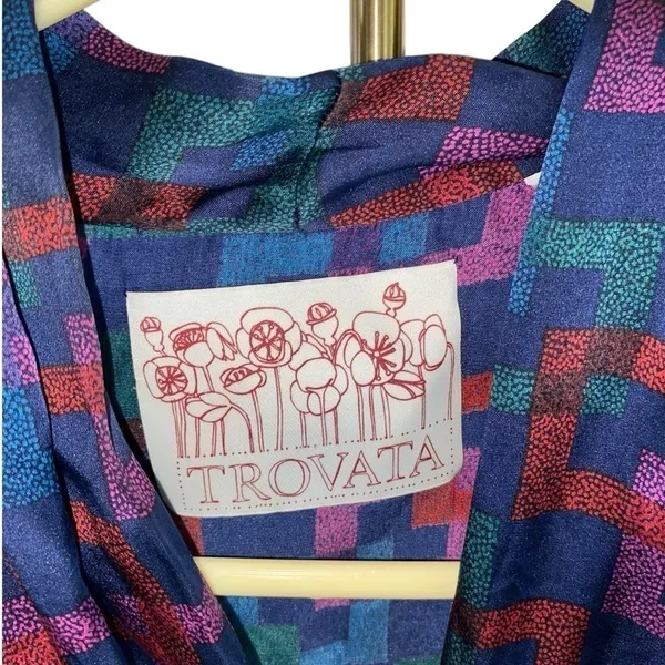 Anthropologie Trovato 100% silk Jewel Tone mini Party dress Spring Summer flirty - Image 13
