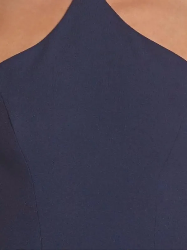 Dress the Population Navy Blue Halter Midi Dress Size Small Fit & Flare - Image 4