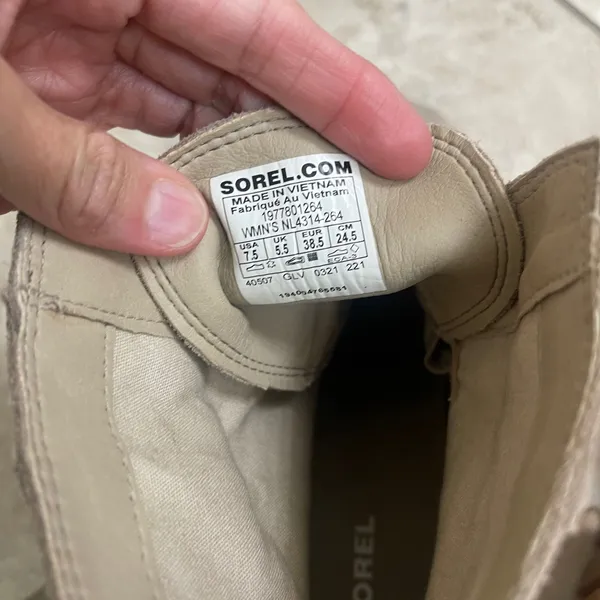 Sorel‎ Women's Cate Lace Bootie Quarry Gum 2 Waterproof Leather Boot US 7.5 - Image 8