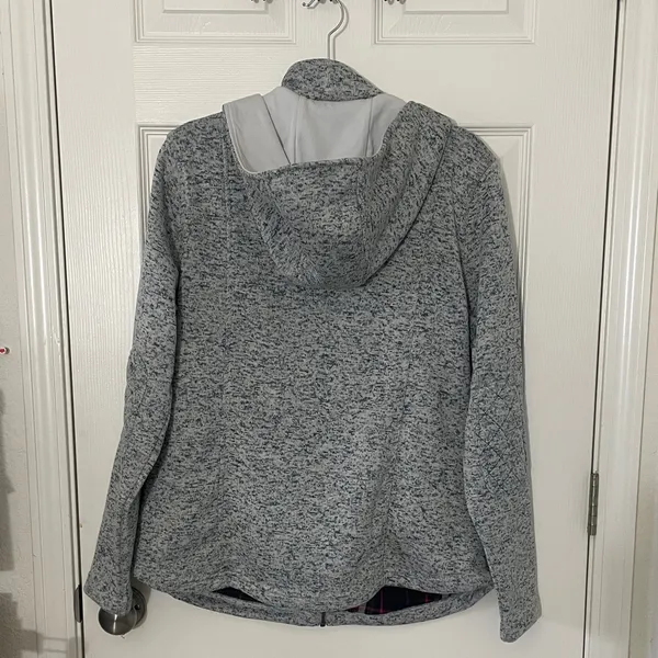 NATURAL REFLECTIONS WOMENS Shacket WITH HOOD SIZE XL Heather Blue - Image 5