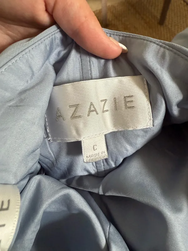 Azazie Bridesmaid Dress Dusty Blue - Image 4