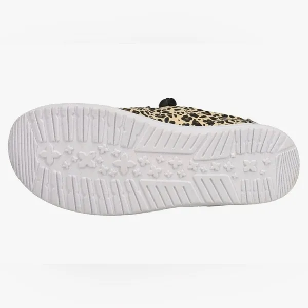 Corkys Kayak Leopard Print Loafers Canvas‎ Slip On Boat Shoes Animal Print Tan - Image 3