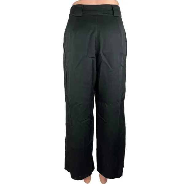 Whimsy + Row Black High Rise Pleated Cropped Wide Leg Dress Pants Size 0 - Image 3