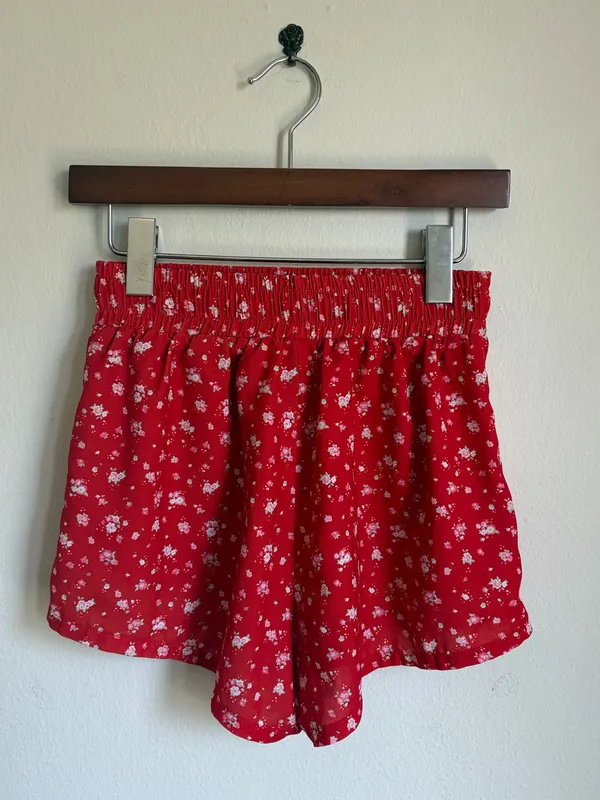 Tiger Mist Red Floral Shorts - Image 3