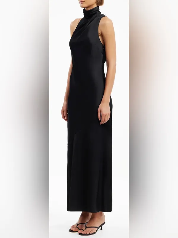 NEW Significant Other Nadia black satin dress sz 12 - Image 2