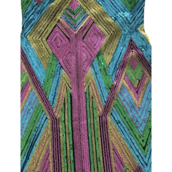 AKIRA NWT Trippin Sequin Mini Dress‎ Size Small Multicolor Geometric - Image 6