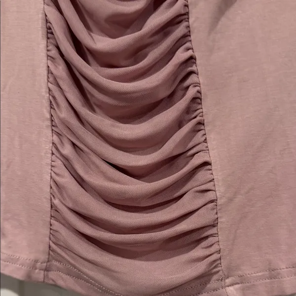 bebe Rose ruched front Pink Long Sleeve‎ Top medium NWT - Image 3