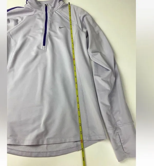 Nike Light Purple 1/4 Zip Size Small Athletic Pull Over - Image 4