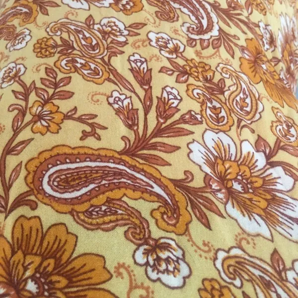 PATRONS OF PEACE Anthro Toluca Border Orange Yellow Paisley Tiered Dress Tunic M - Image 5