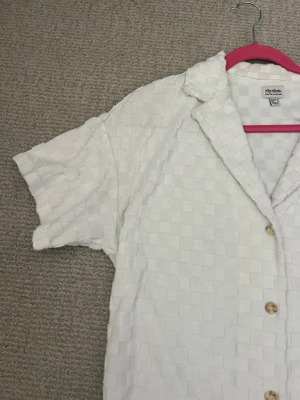 Rhythm Jacquard Terry Shirt - Off White - Image 4