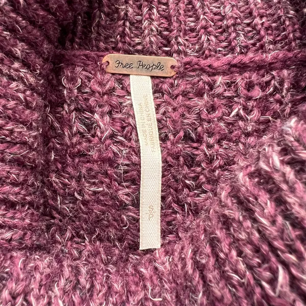 Free People Purple Soft Knit Oversized Pullover Sweater, S - Image 11