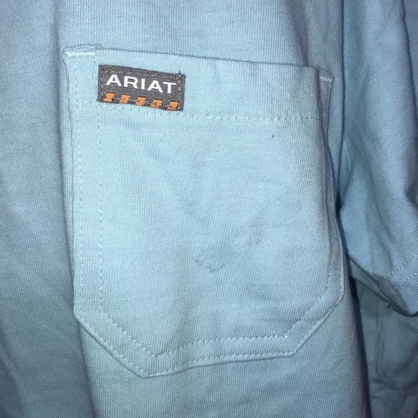 Ariat Women's Rebar CottonStrong Roughneck Graphic T-Shirt size medium blue​​ - Image 9