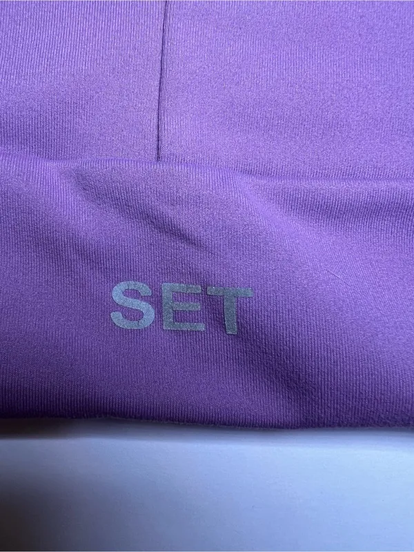 SET Active Purple Racerback Sports Bra size medium - Image 4