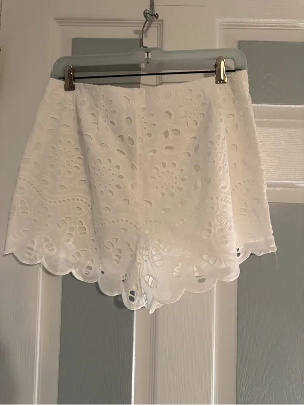 Altar’d State White Eyelet Shorts - Image 3