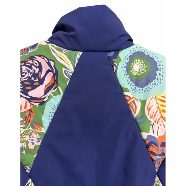 Anthropologie Daily Practice Puffer Vest Blue Patchwork Women's Size Medium‎ - Image 4