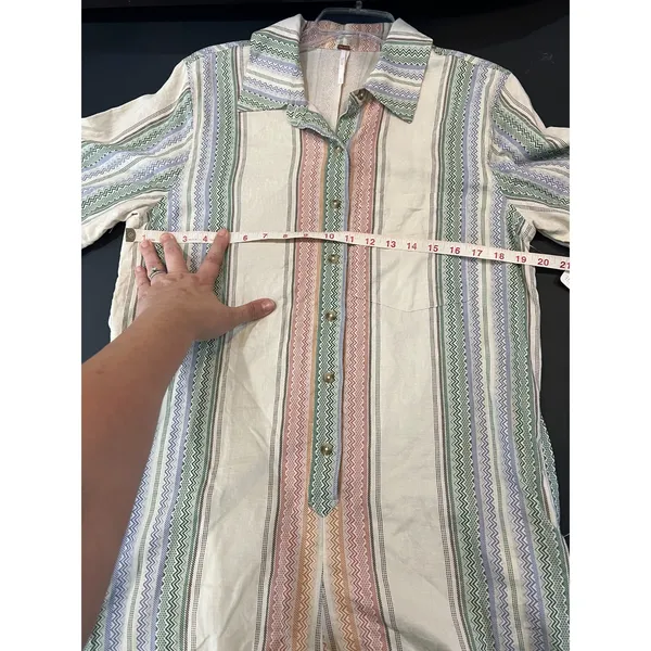 Free People Romper Women S Tea Combo New Stripe Chevron OB1939627 - Image 10