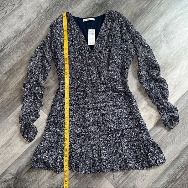 Abercrombie & Fitch Dress Navy White Pebble Long Sleeve NEW - Image 10