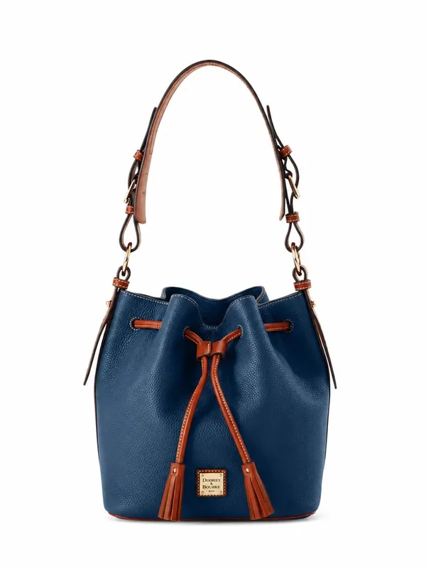 Dooney & Bourke Bucket Drawstring Tasha Midnight Blue EUC - Image 6