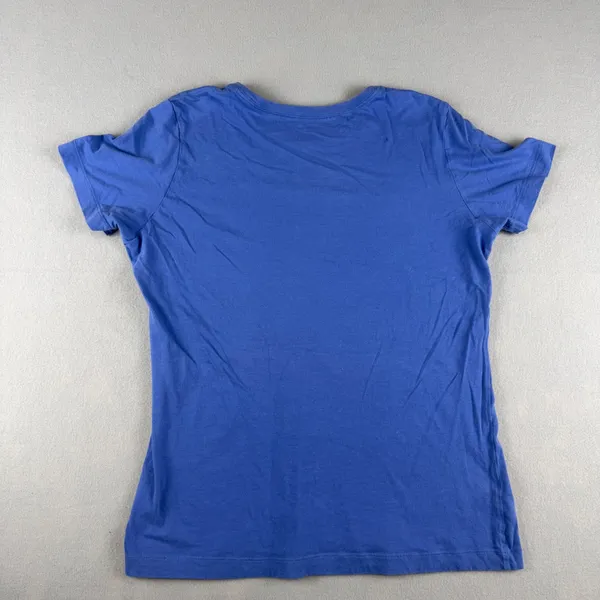 Nike Womens Scored Graphic T-Shirt Blue Slim Fit Short Sleeve Tee XL - Image 2