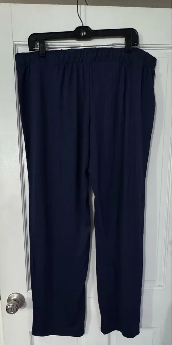 Lucky Brand Navy Drawstring Wide-Leg Lounge Pants XL - Image 6
