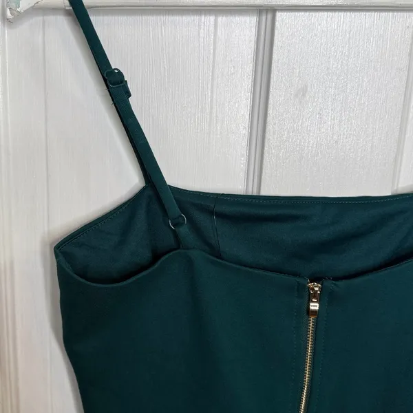 Lulus Paulina Forest Green Bodycon Midi Dress New with Tag W1942 Sz M - Image 8