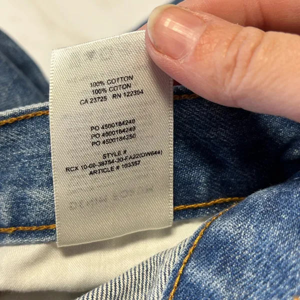 Denim Forum Aritzia Joni high rise loose button fly denim jeans 30 length sz 25 - Image 6
