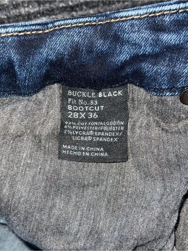 Buckle Black Fit No 53 Bootcut Stretch Jeans 28 x 34 LONG BBW2914 Dark Wash - Image 9