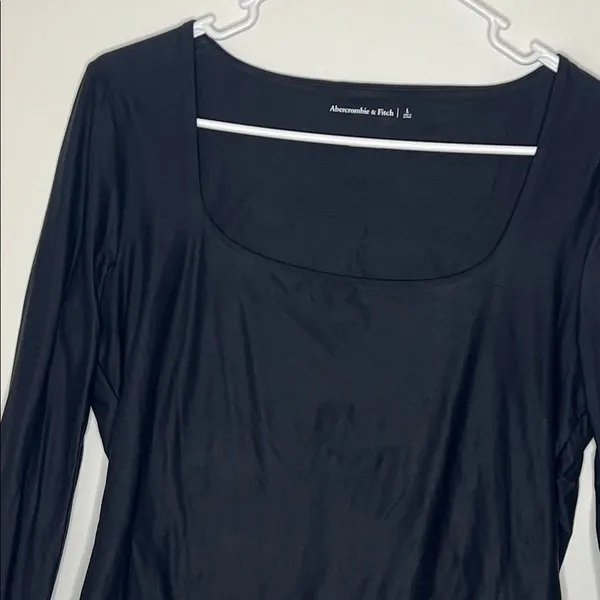 Abercrombie and Fitch square neck long sleeve stretchy fitted top - Image 4