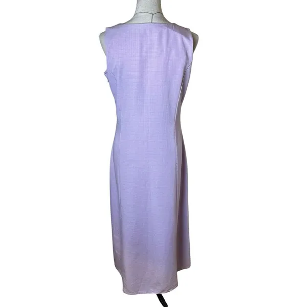 Vintage CLC Pastel‎ Lavender Purple Floral Embroidered Beaded Relaxed Maxi Dress - Image 3