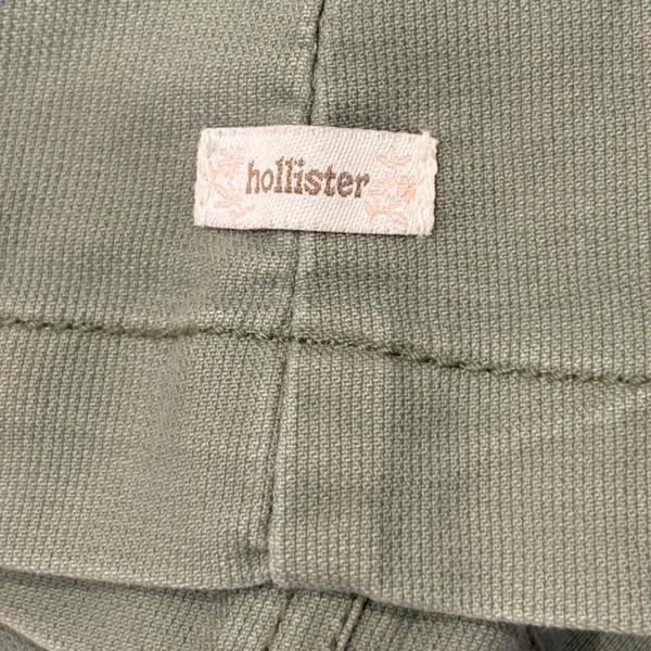 VTG 00s Hollister Co Olive Green Military Utility Jacket Size M Button Up Cotton - Image 7