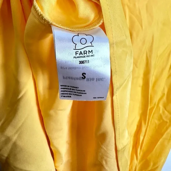 FARM RIO Cutout Piped Ring Midi Dress in Yellow Size Small - Image 13