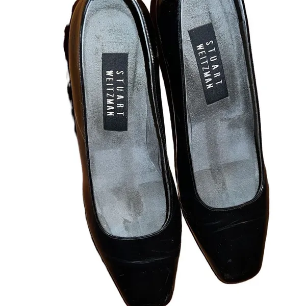 Stuart Weitzman Black Leather Shoes Size 7.5 M - Image 5