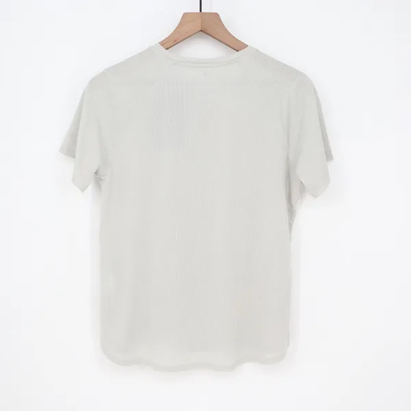New Balance Womens Athletics Tee WT41253 Light Grey Mesh Training Shirt Size M - Image 7