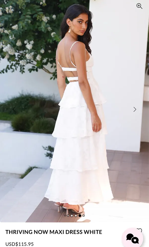 White Maxi Hello Molly Dress - Image 3