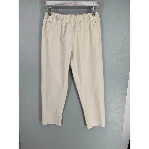 Outdoor Voices Womens RecTrek Pants Beige Tapered Leg Elastic Waist Size Medium - Image 2
