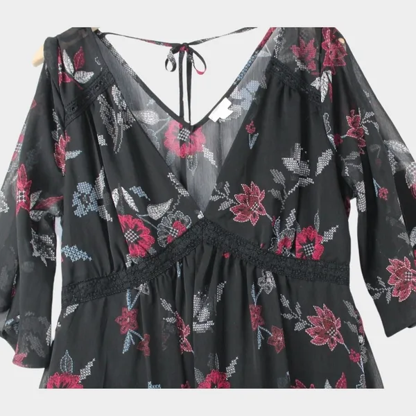 Wild Pearl Dress Sz L‎ Whimsygoth Witchcore Eyeshadow Floral Dark Fairy - Image 5