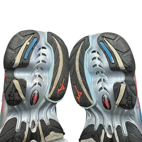 Mizuno Wave Creation 15 Running Shoes Womens 7.5 Silver Blue Red‎ Mesh Athletic - Image 9