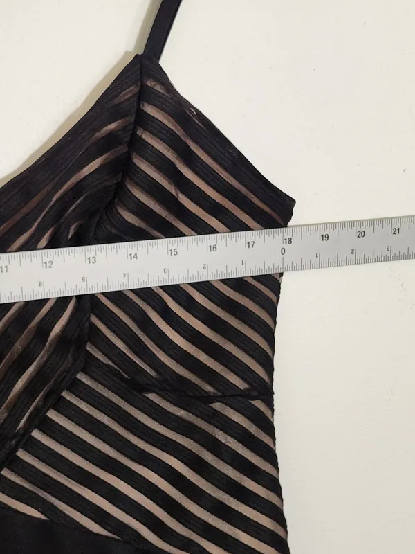 Haute Fox Black and Nude Bodycon Cocktail Dress Size 1XL NWOT - Image 7