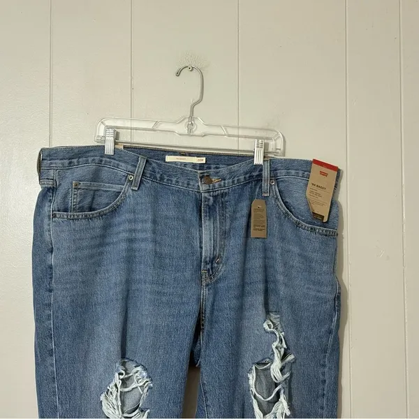 Levi’s 94 Baggy Jeans Women’s 20W NWT Mid Rise Straight Leg 90s Vintage Distress - Image 2