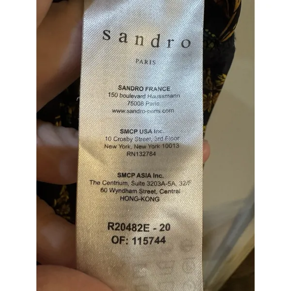 Sandro Alderic mini dress Black Lace Size 40 US 8 Whimsy Goth Ruffle Layer - Image 8