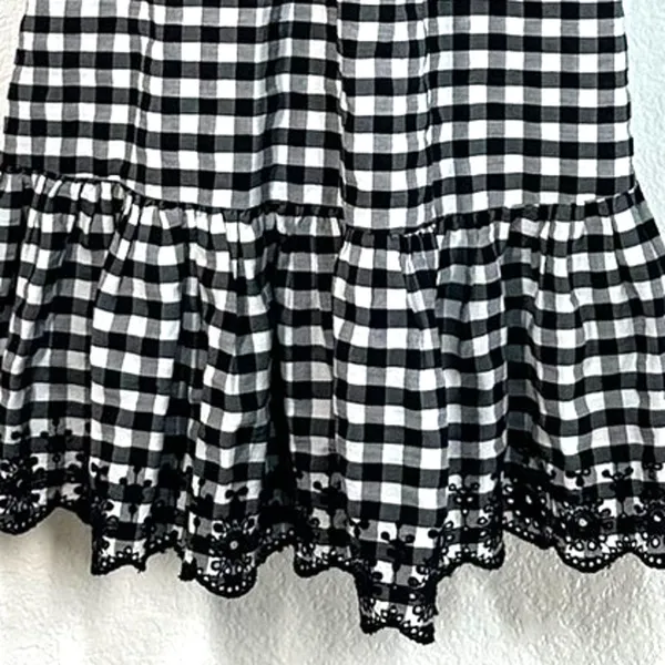 ) XS J.Crew gingham midi dress Cottage Farm core Coquette Prairie Chic Eyelet - Image 6