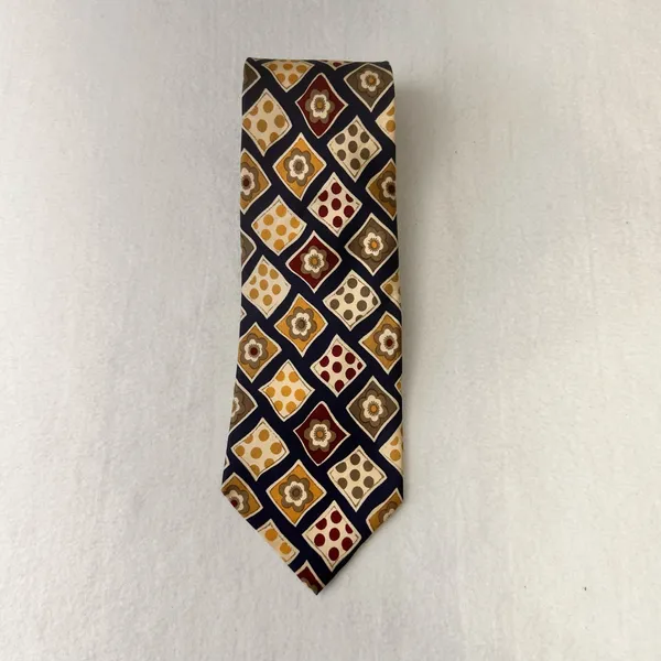 Brooks Brothers Silk Tie Men's Necktie Executive Collection Multicolor Geometric - Image 2