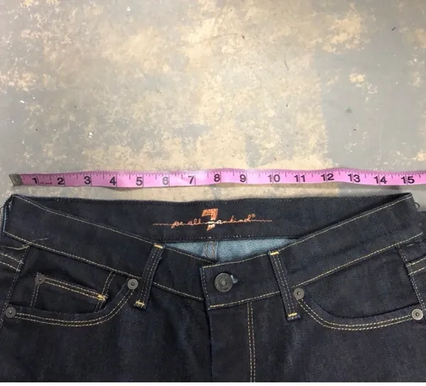 7 for All mankind Jeans Straight Size 28 Hemmed Bin P11 - Image 3