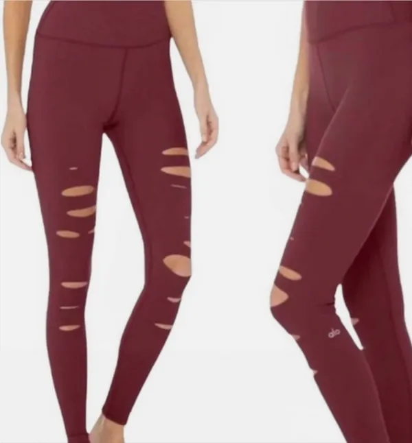 Alo High Waist Ripped Warrior Legging - Image 3