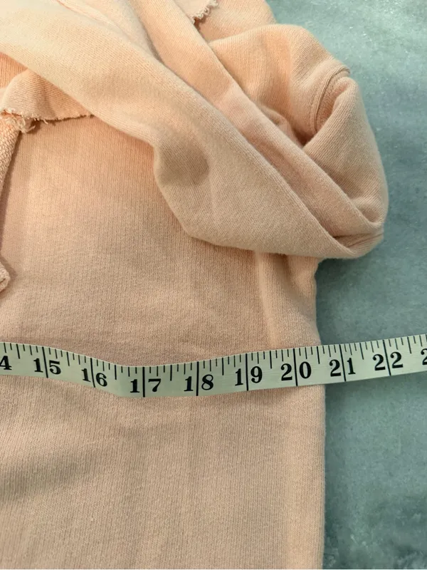 NWOT Free People Size XS Pink Ooh La Ruffle Yoke Long Sleeve Raw Hem Sweatshirt - Image 8