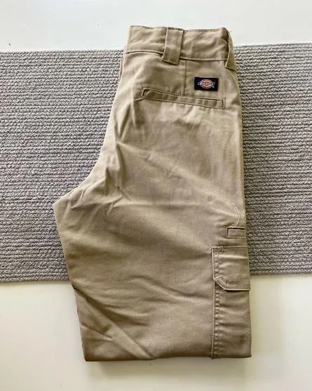 Dickies Flex Slim Straight Cargo Workwear Khaki Pants Size 31 x 32 - Image 2