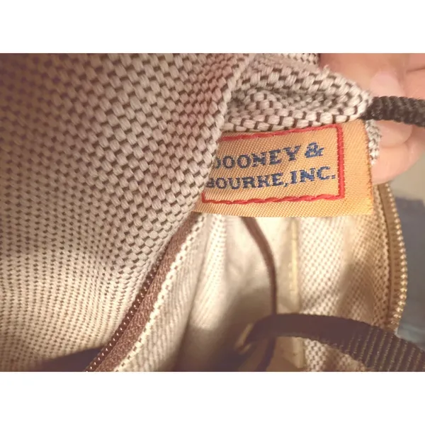 Dooney & Bourke Vintage Cream Pebbled Leather Hobo Shoulder‎ Bag Gold Hardware - Image 14