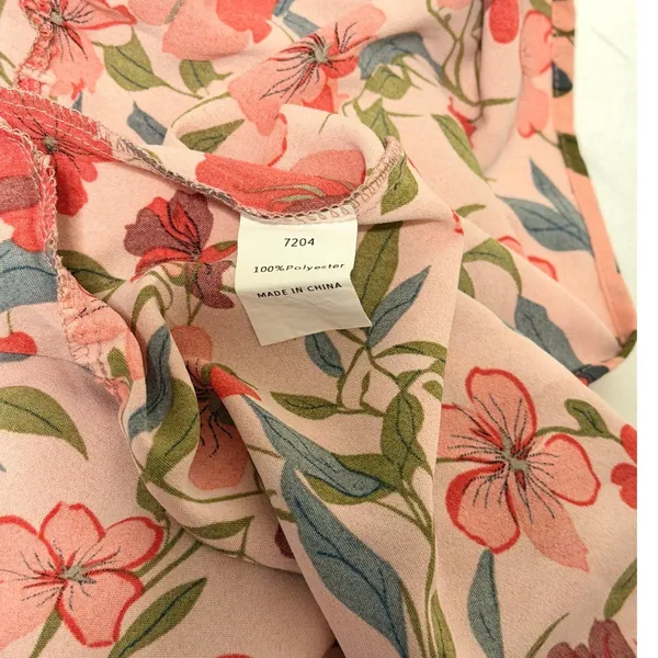 PrettyGarden Floral Dress Sz L Midi Tiered Flutter Sleeve Pockets Boho Summer - Image 10