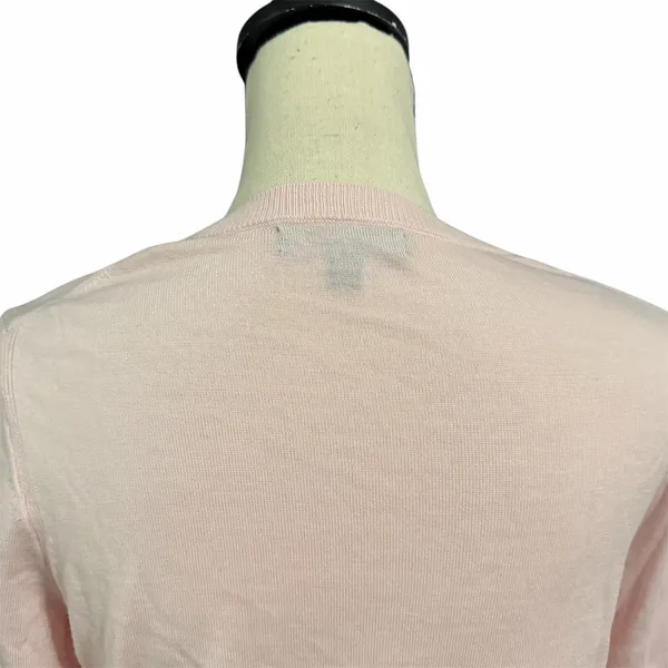 Banana Republic Wmns Soft Pink 100% Merino Wool Crewneck Sweater Sz M Classic - Image 4