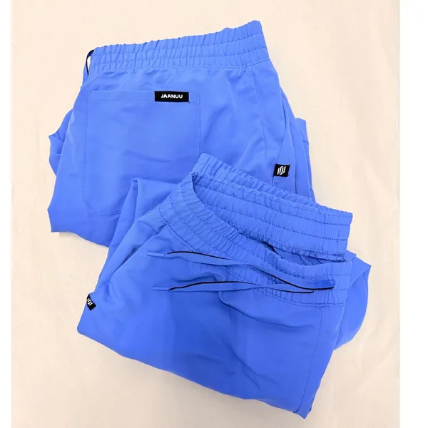 Jaanuu Bundle 2pcs‎ Neo Everyday Cargo Scrub Joggersv Ceil Blue 2X - Image 3